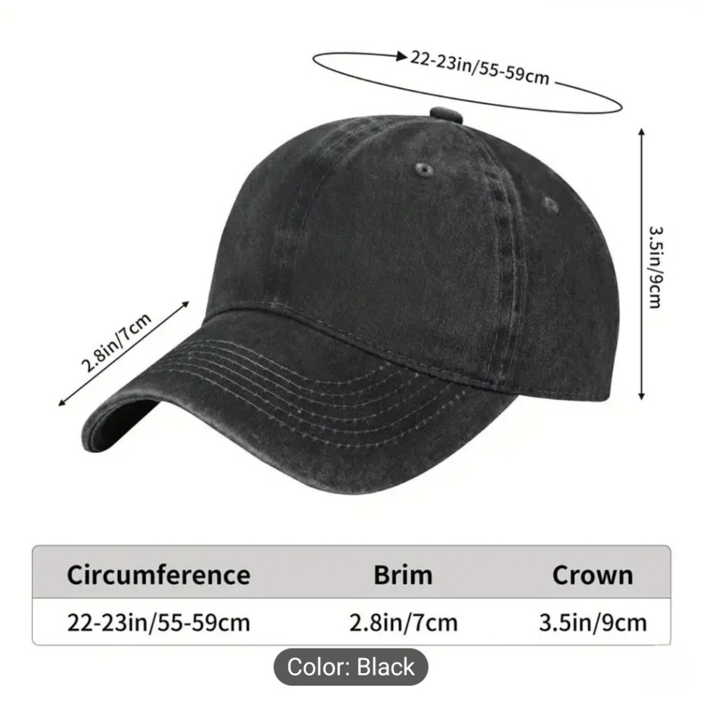 BASEBALL CAP Unisex Black Believe Cross Printed - Picture 5 of 6